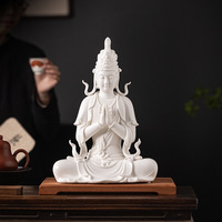 Statue de Bodhisattva Guanyin Avalokitevara en Porcelaine Blanche, Style Chinois Moderne, Décoration pour la Maison et le Bureau