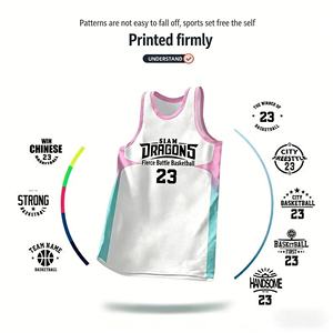 Maßgeschneidertes 100% Polyester Atmungsaktives Herren-Trikot für Erwachsene und Kinder, Individuelles Design Shorts Uniform Basketball-Bekleidung Basketball-Trikot Top - Product Image 4