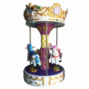 Máquina de juego de carrusel para tres personas, operada con monedas, para parques infantiles interiores, en inglés, 1 año de garantía, de plástico, giratoria, de entretenimiento - Product Image 1