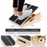 Planche d'étirement personnalisable en bois massif avec pieds réglables, pliable et antidérapante, idéale pour les mollets, pour usage domestique