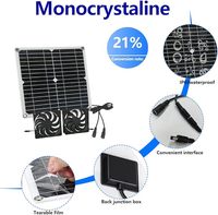 Ventilateur à énergie solaire à panneau solaire 12W à haute efficacité pour poulailler, niche pour chien, serre extérieure