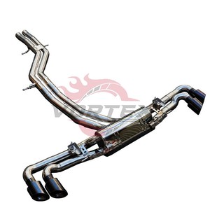 Échappement arrière à soupapes en acier inoxydable Vortex pour Lamborghini Urus 4.0T avec silencieux central transversal et kit de sorties quadruples noires - Product Image 2