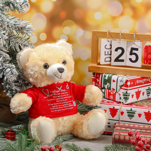 Dressed Teddy Bear Plushies <strong>Red</strong> Shirt Kids <strong>Adults</strong> Party Room Decor Gifts 10 Inch Cute Kawaii Plush <strong>Custom</strong> Stuffed Animal <strong>Toys</strong> - Product Image 4