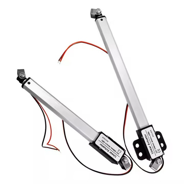 Compact 12V/24V IP54 Aluminum Alloy Linear Actuator DIY Mini Electric Fan Actuator 150mm Stroke 0.6inch/s Speed 60N/14lb DC