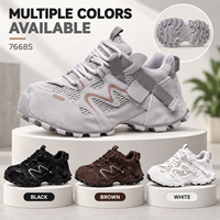 En gros Baskets Chunky à Lacets pour Femme, Tige en Maille, Motif Géométrique, Style Dad Shoes Tendance, Logo Personnalisé, Chaussures Décontractées