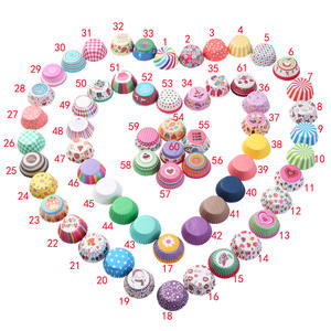 100 pièces/paquet, emballages pour cupcakes, gobelets de cuisson, doublures pour gâteaux, papier sulfurisé, ensemble de doublures pour cupcakes - Product Image 3