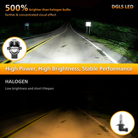 Phares de voiture Aurora LED Bi Projector Lens 6000K 7000K Faisceau haut/bas Phares LED Projecteur Moteur Phares LED