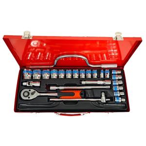 Juego de 24 Herramientas para Reparación de Automóviles, Juego de Llaves de Trinquete con Cabeza Flexible y Barra Deslizante, con Varilla en Forma de F y Funda de Flexión para Taller Mecánico - Product Image 1