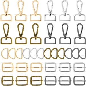Purse Hardware Heavy Duty Swivel <b>Snap</b> <b>Hooks</b> D Rings And Slide Buckles For Bag Making Handbag Craft - Product Image 1