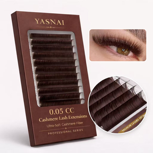 <span class=keywords><strong>Extension</strong></span> ciglia in cashmere marrone <span class=keywords><strong>scuro</strong></span> 0.05 CC per set volume e mega volume - Product Image 1