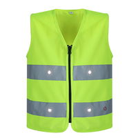 Hi Vis Thể Thao Ngoài Trời Chạy Bảo Vệ Trẻ Em Đèn LED Trẻ Em Trẻ Em Phản Quang An Toàn Vest