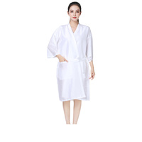 Robe de massage personnalisée pour spa, longue robe kimono de salon, peignoir décontracté pour client, robe de beauté pour salon de beauté et spa