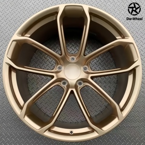 Jantes forgées DW 17 18 19 20 22 24 pouces, rayons dorés, 5 trous, 5x127, pour <span class=keywords><strong>Porsche</strong></span> <span class=keywords><strong>Taycan</strong></span> GTS Turbo 4 <span class=keywords><strong>Cross</strong></span> - Product Image 2