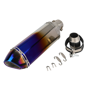 REALZION Pot d'échappement hexagonal en acier inoxydable pour <span class=keywords><strong>moto</strong></span>, placement inférieur, diamètre avant 38/51 mm, remplacement universel neuf - Product Image 6