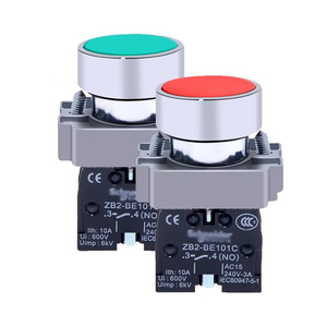 Interrupteur à bouton plat en métal de 22 mm XB2BA31C à réinitialisation automatique vert ZB2-BE101C Normalement ouvert Normalement fermé - Product Image 2