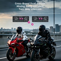 Casque de moto étanche IP67 X7 avec interphone 1000M pour 2 motards, interconnexion multi-marques, réduction du bruit, musique et appels