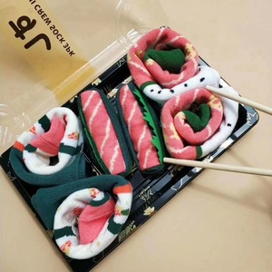 Novelty Sushi Themed Crew Socks Gift Box <strong>Japanese</strong> Funny Food Printed Cotton Holiday Gift Socks - Product Image 1