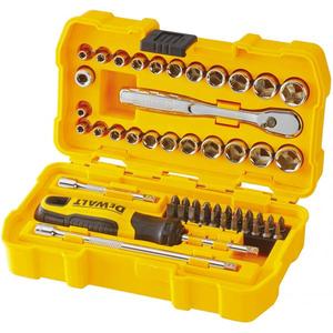 DEWALT-Juego de enchufes y accesorios Métricos e imperiales de 1/4 ''(50 piezas) - Product Image 1