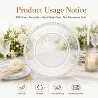 Assiettes en plastique de haute qualité, robustes, réutilisables, vaisselle jetable pour les mariages, les fêtes et les événements