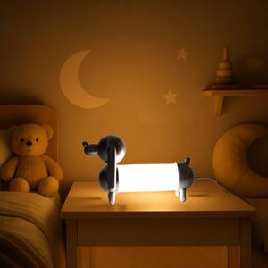 Lampada da Tavolo USB LED a Forma di Cucciolo, Luce Notturna Dimmerabile con Controllo della Luminosità a Lunga Pressione, Lampada da Comodino per Cameretta dei Bambini - Product Image 1