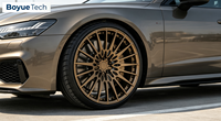 Jantes en alliage forgées monobloc 16-24 pouces, finition bronze mat, à rayons multiples fins, PCD 5x108 5x112 5x114.3 5x115 5x120 5x130, pour tuning
