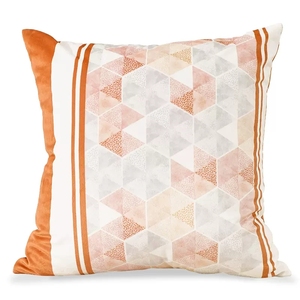 Buti Geometry su misura in velluto arancione copricuscini decorativi personalizzati per federa federa - Product Image 4