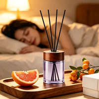 Diffuseur de parfum en verre cylindrique de grande capacité 150 ml, parfum longue durée, aromathérapie sans flamme, décoration personnalisable pour la maison