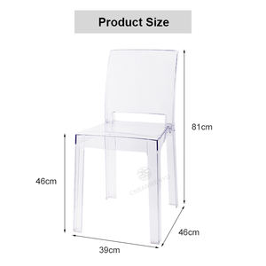 Nouveau détachable résine plastique acrylique clair transparent salle à manger événement extérieur jardin chaise de mariage pour événement banquet chaises - Product Image 6