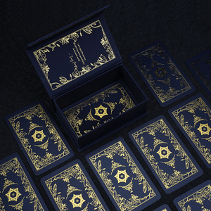 Tùy Chỉnh <span class=keywords><strong>Made</strong></span> Poker Loại Vàng Gilt Cạnh Cá Nhân Tarot Chơi Bài Deck - Product Image 4