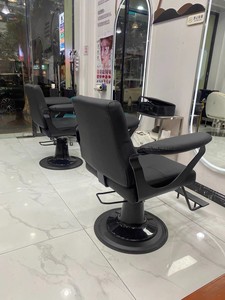 Salon <b>Chair</b> Wholesale Price Luxury Durable Iron Frame Vintage <b>Black</b> Gold Hair Salon Furniture Barber <b>Chair</b> for Men - Product Image 3