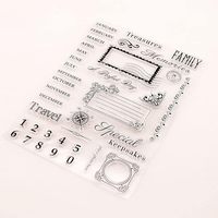 Calendrier année mois jour bannière planificateur tampons clairs pour la fabrication de cartes décoration bricolage Scrapbooking