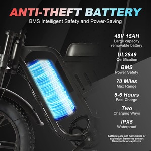 Vélo électrique tout-terrain de 20 pouces, 1000 W, pour adultes, pneus larges, freins à disque <span class=keywords><strong>avant</strong></span> <span class=keywords><strong>et</strong></span> arrière, vélo de montagne électrique - Product Image 4