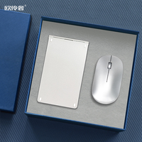 Coffret cadeau d'entreprise avec clavier pliable, souris, boîte cadeau de bureau pour clients et employés, possibilité de personnaliser les logos
