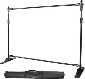 Photo Booth Backdrop Stand 8x10 Kit for Parties Adjustable Heavy Duty Metal Background Decoration Photography Banner Holder