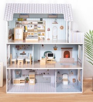 Nouveau bricolage de haute qualité maisons de poupée en bois Mini modèle jouet semblant jouer meubles 3D Style de mode pour les filles KB0245