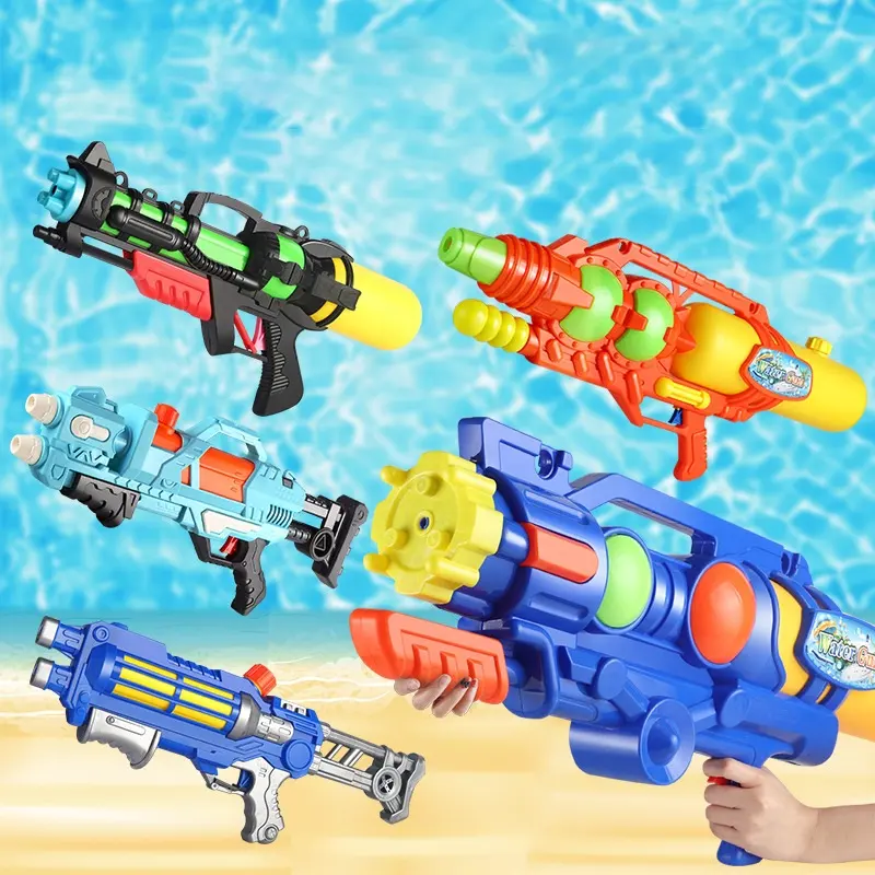 Trò chơi trẻ em kéo ra súng nước Ba lô đồ chơi ngoài trời mùa hè bãi biển Súng nước đồ chơi mùa hè trẻ em Đồ chơi súng nước lớn