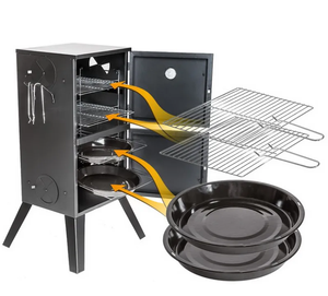 工場直送2層自立型縦型炭バーベキュー喫煙者肉魚喫煙箱 - Product Image 3