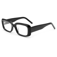 Lunettes de vue unisexes à monture ovale pour hommes et femmes Lunettes populaires unisexes en acétate transparent brillant