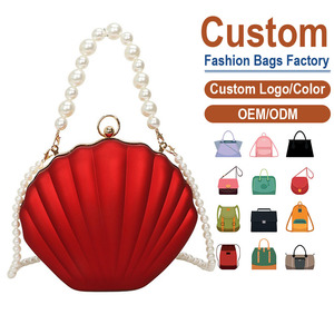 Trendy Transparent Shell Box Bag for Women Vintage Pearl Crossbody <b>Purse</b> Chic Single Shoulder Evening Clutch Bag Factoryc - Product Image 1