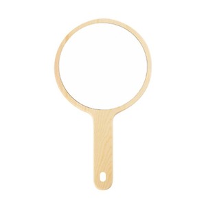 <b>Handheld</b> Wooden Makeup <b>Mirror</b> Round Desktop <b>Mirror</b> Modern Simple Style - Product Image 5