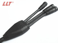 Connecteur de séparateur de câble en plastique de type Y LLT, étanche IP65 IP67, 2 3 4 5 broches, fiches de câble à 3 voies