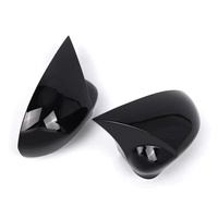 Coques de rétroviseurs latéraux pour FIAT PUNTO 2005-2016 2017 2018, boîtier de rétroviseur modifié, noir brillant, fibre de carbone
