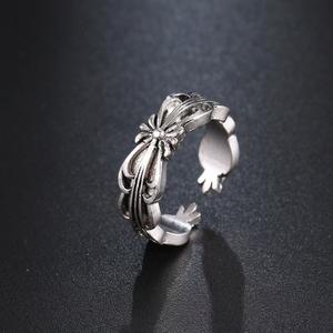 Bague en acier inoxydable plaqué argent de style européen américain, forme de cœur classique, ouverture en zircon, pour mariage, fiançailles, fête - Product Image 4