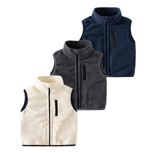 Automne hiver enfants <span class=keywords><strong>gilet</strong></span> avec col montant nouveau Style décontracté polaire vente en gros <span class=keywords><strong>gilet</strong></span> thermique pour garçons et filles - Product Image 6