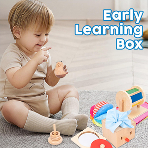 Ensemble de jeux éducatifs en pâte à modeler pour l'autisme avec minuteur liquide pour enfants autistes de <span class=keywords><strong>2</strong></span> à 4 ans, lot en bois - Product Image 6