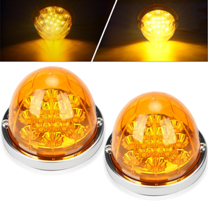 <span class=keywords><strong>Feux</strong></span> arrière LED ambre 12V 24V type pastèque, étanches SAE IP67, avec fonctions Stop, Clignotant et Position, double mode stroboscopique et constant - Product Image 2