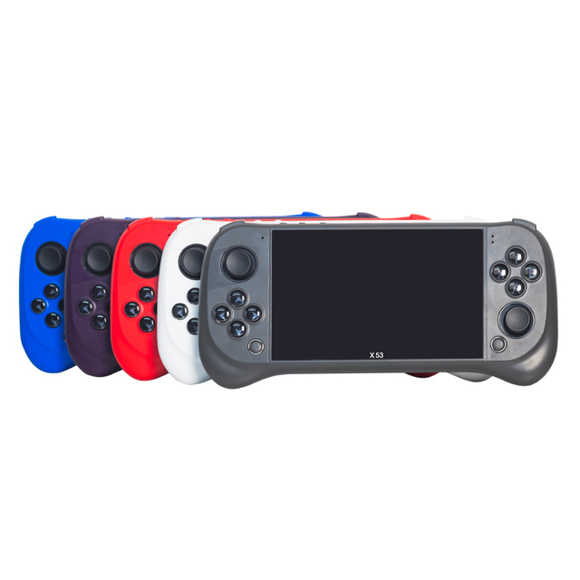 X53 POWKIDDY 5.1 Inch 800*480 IPS Screen N909 Dual Core 1.2G 2500mAh Battery Handheld Game Console Multi-Language Games