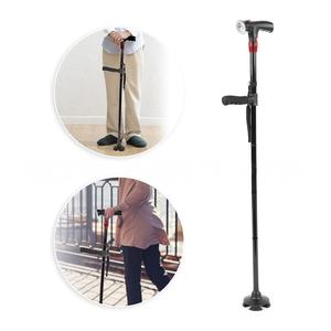 Canne pliable en alliage d'aluminium avec lumière LED et alarme d'urgence, hauteur réglable, <span class=keywords><strong>aide</strong></span> à <span class=keywords><strong>la</strong></span> marche, à <span class=keywords><strong>la</strong></span> position debout et à <span class=keywords><strong>la</strong></span> position assise - Product Image 5