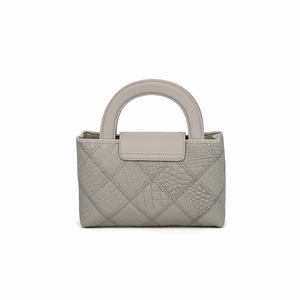 Bolso de Mujer de Piel de Cocodrilo <span class=keywords><strong>con</strong></span> Malla Bordada, Bolso de <span class=keywords><strong>Mano</strong></span> y Hombro de Cuero Genuino, Venta al Por Mayor de Fábrica - Product Image 3