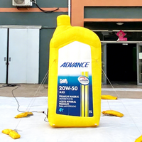 Promoción de marca Aero, Cubo de aceite inflable gigante personalizado, réplica, botella de gasolina lubricante inflable personalizada para publicidad